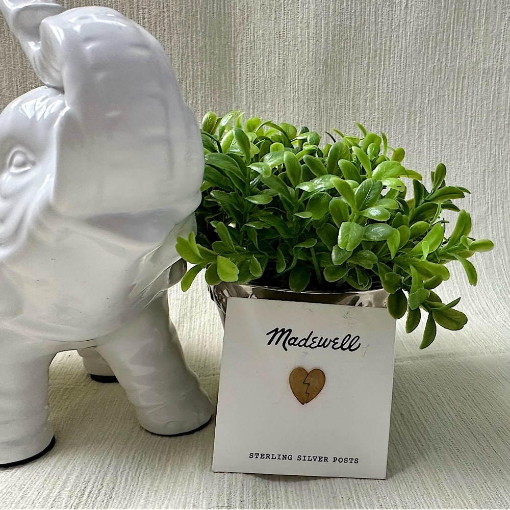 Madewell Heart Half Earrings